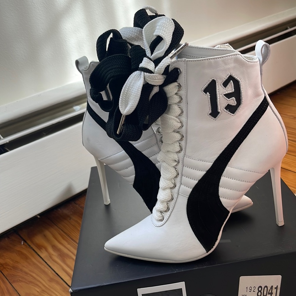 Fenty by Rihanna leather high heels